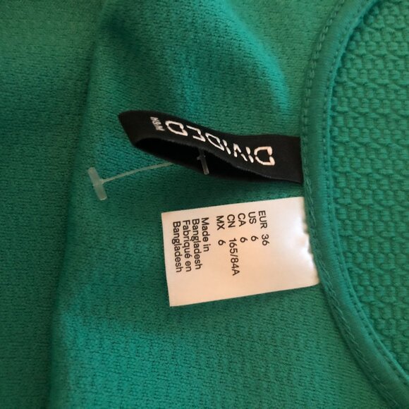 NWOT Divided Green Knit Fit and Flare Dress - Picture 2 of 4